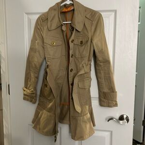 Tory Burch women’s beige trench coat size 4